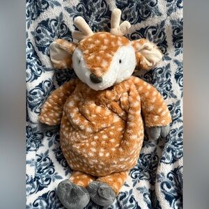 Jingle Bunny’s Plush Reindeer Christmas Stocking Deer Toy with Pouch